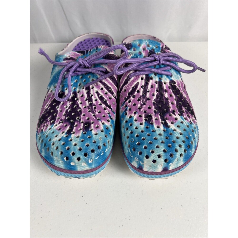 Cromer Resort Wear Purple Multi Tie-dye Clogs Women’s Size 7 EU 38 Vacation Wear